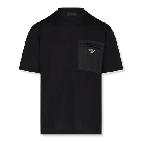 prada t shirt nylon pocket|Black Cotton T.